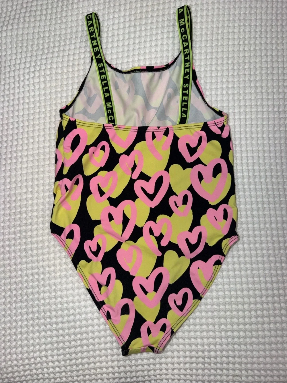 Stella McCartney Kids Heart Print One Piece Swimsuit Size 8 Designer